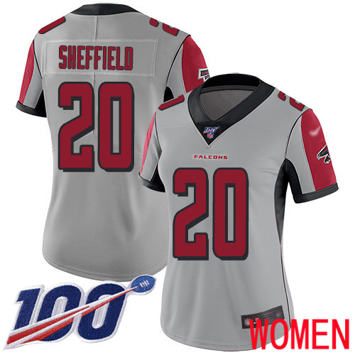 Atlanta Falcons Limited Silver Women Kendall Sheffield Jersey NFL Football #20 100th Season Inverted Legend->youth nfl jersey->Youth Jersey